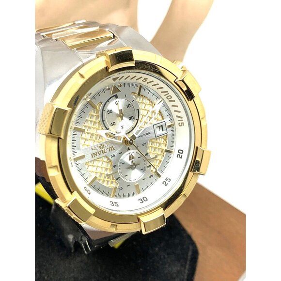 Invicta Men's Watch 28120 Aviator Chronograph Quartz Two Tone Stainless Steel - Picture 14 of 15
